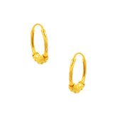 22k Yellow Gold Medium Sparkly Beaded Earrings